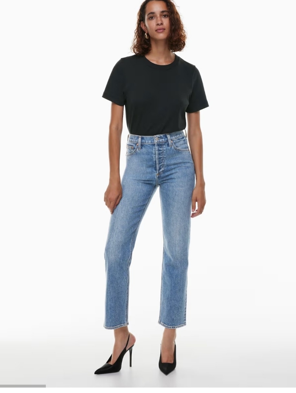 Denim Forum Arlo High Rise Straight In black